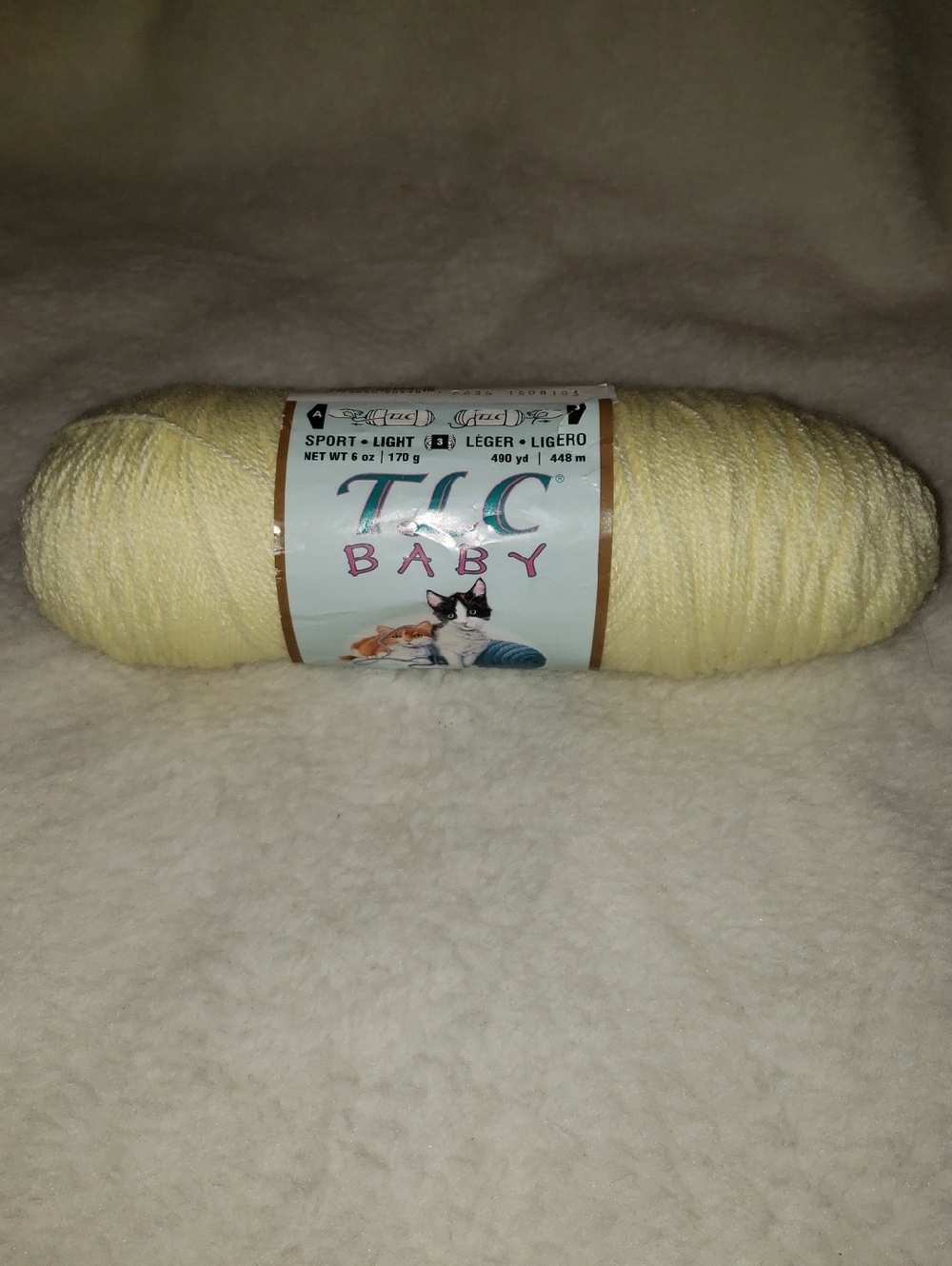 TLC Baby Sport-Light Yarn Skein in Soft Yellow
